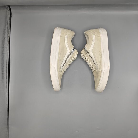 VANS Unisex Old School Zip Suede Marshmallow/Blanc Shoes - Picture 5 of 11